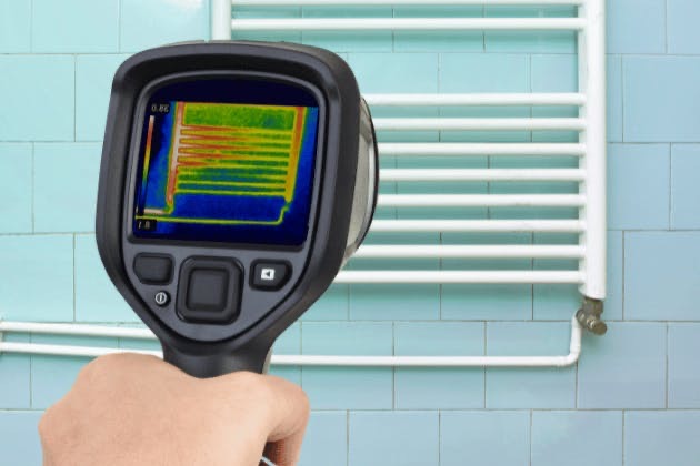 Moisture mapping during a leak detection survey